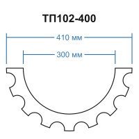 ТП102-400 тело полуколонны (d300 D410 h2000мм). Армированный полистирол